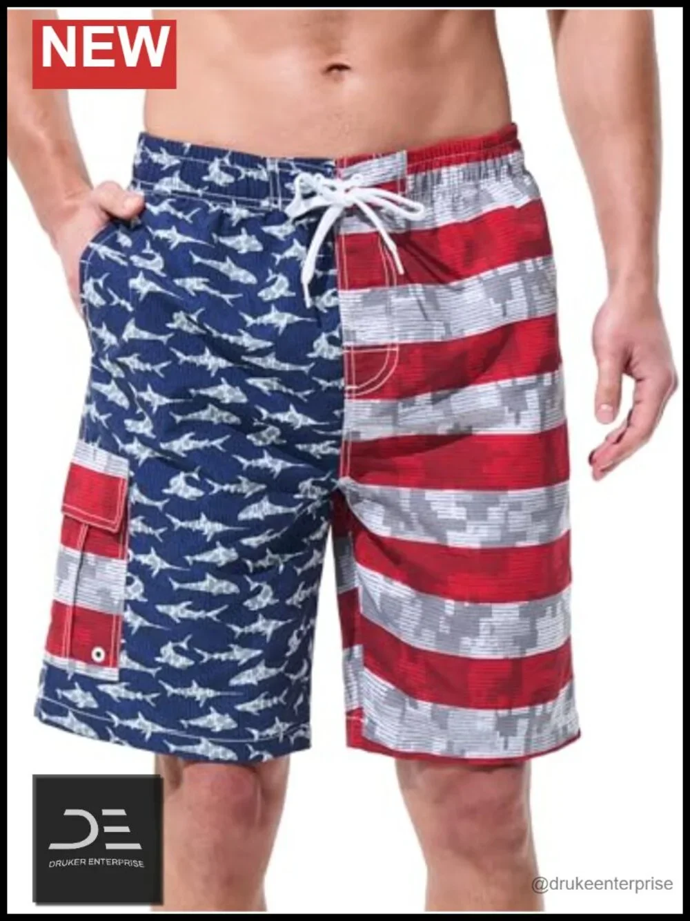 Mens Swim Trunks Board Shorts Quick Dry 9 Inch Beach Swimwear